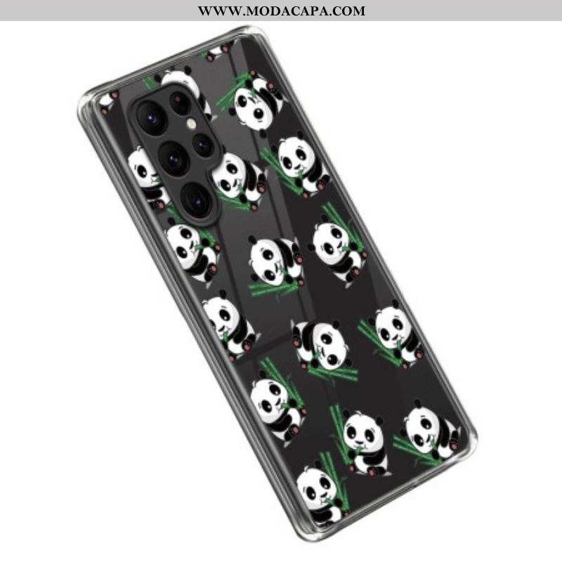 Capa Para Samsung Galaxy S23 Ultra 5G Pequenos Pandas