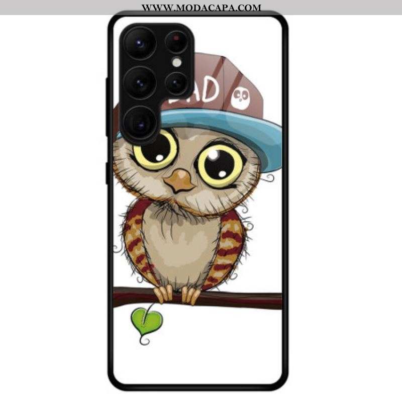 Capa Para Samsung Galaxy S23 Ultra 5G Vidro Temperado Bad Owl