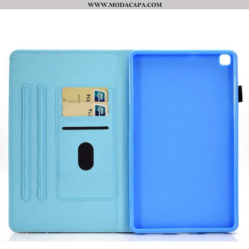 Capa De Couro Para Samsung Galaxy Tab A7 Lite Borboletas Únicas