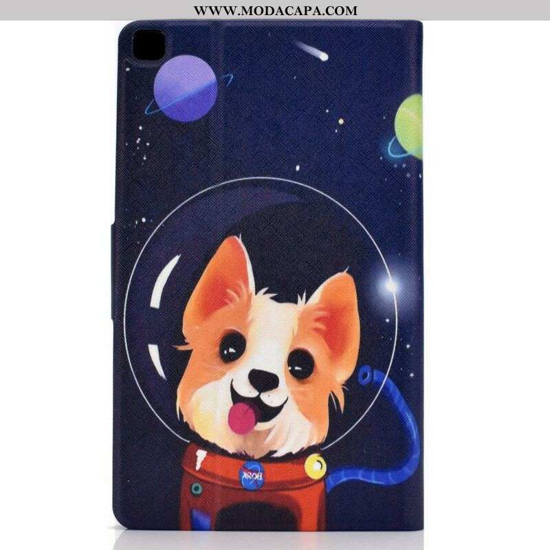 Capa Folio Para Samsung Galaxy Tab A7 Lite Cao Espacial