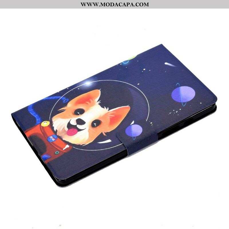 Capa Folio Para Samsung Galaxy Tab A7 Lite Cao Espacial