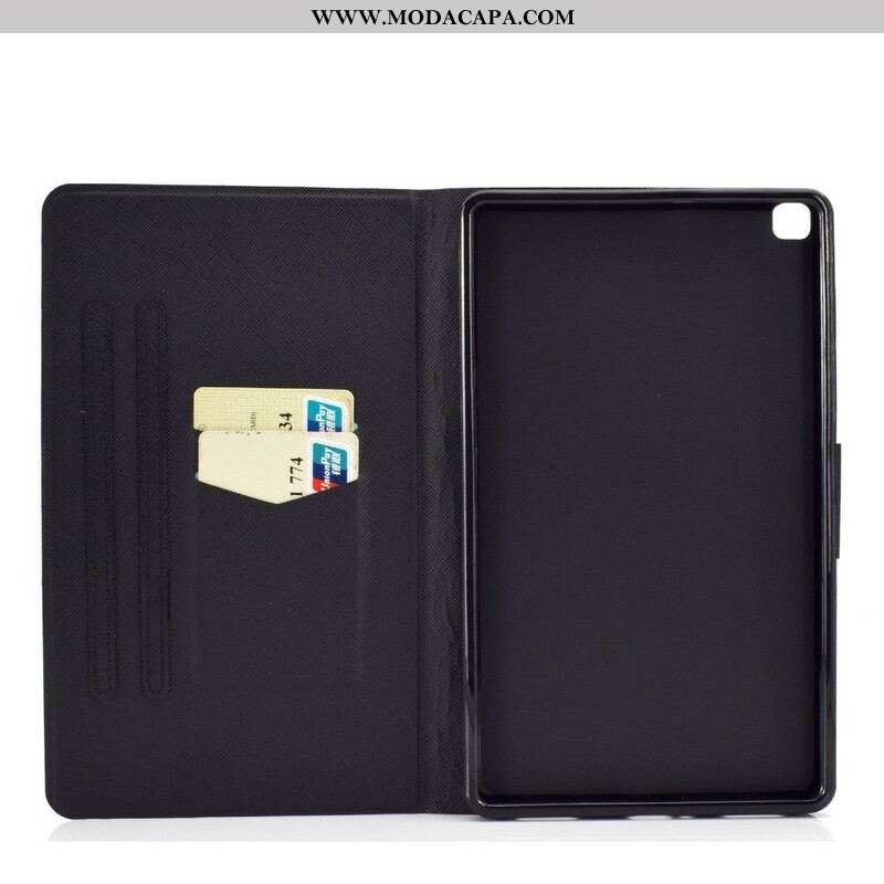 Capa Folio Para Samsung Galaxy Tab A7 Lite Cao Espacial