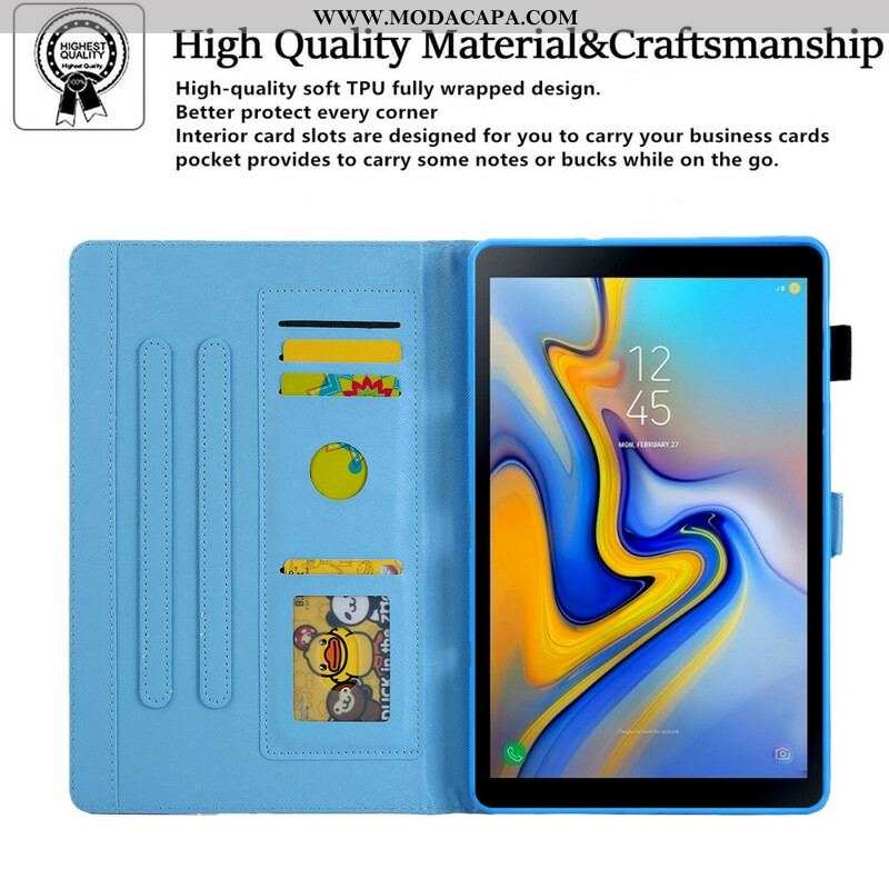 Capa De Couro Para Samsung Galaxy Tab A7 Lite Turbilhão