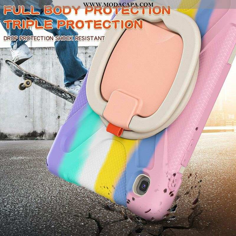 Capa Para Samsung Galaxy Tab A7 Lite Cor De Suporte De Anel Ultra Resistente