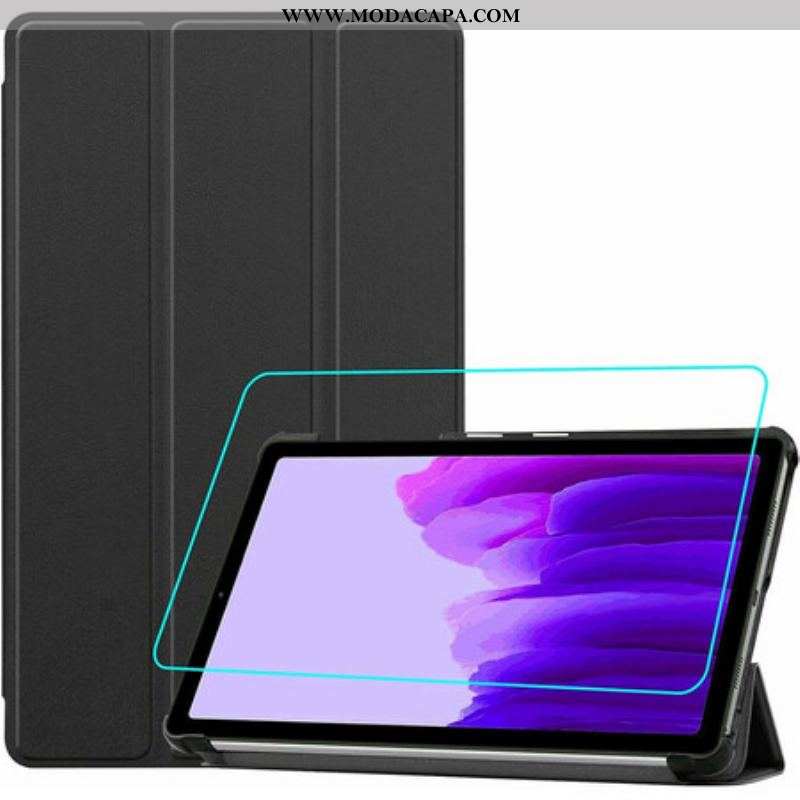 Capa De Celular Para Samsung Galaxy Tab A7 Lite Couro Sintético E Protetor De Tela