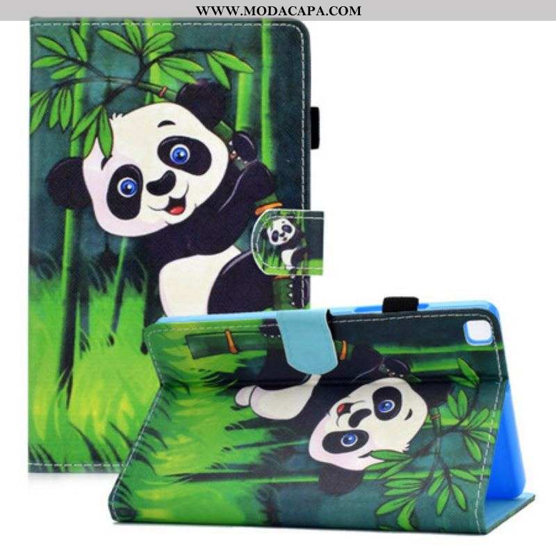 Capa Folio Para Samsung Galaxy Tab A7 Lite Panda