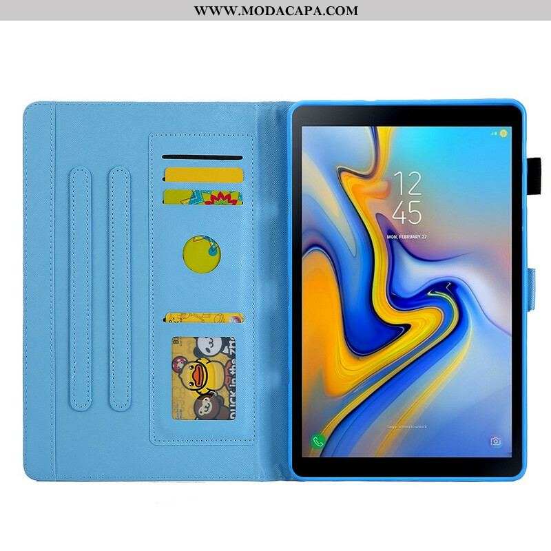 Capa Flip Para Samsung Galaxy Tab A7 Lite Borboletas