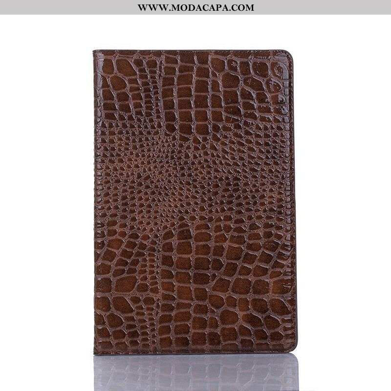 Capa Para Samsung Galaxy Tab A7 Lite Textura De Crocodilo