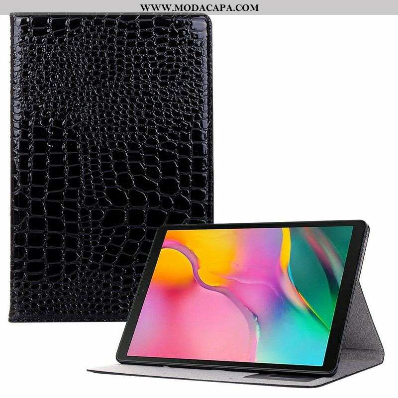 Capa Para Samsung Galaxy Tab A7 Lite Textura De Crocodilo