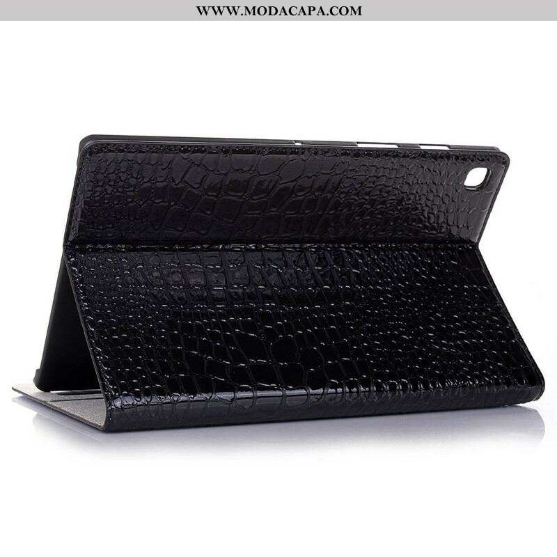 Capa Para Samsung Galaxy Tab A7 Lite Textura De Crocodilo