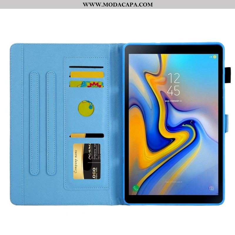 Capa Flip Para Samsung Galaxy Tab A8 (2021) Influência Do Mármore