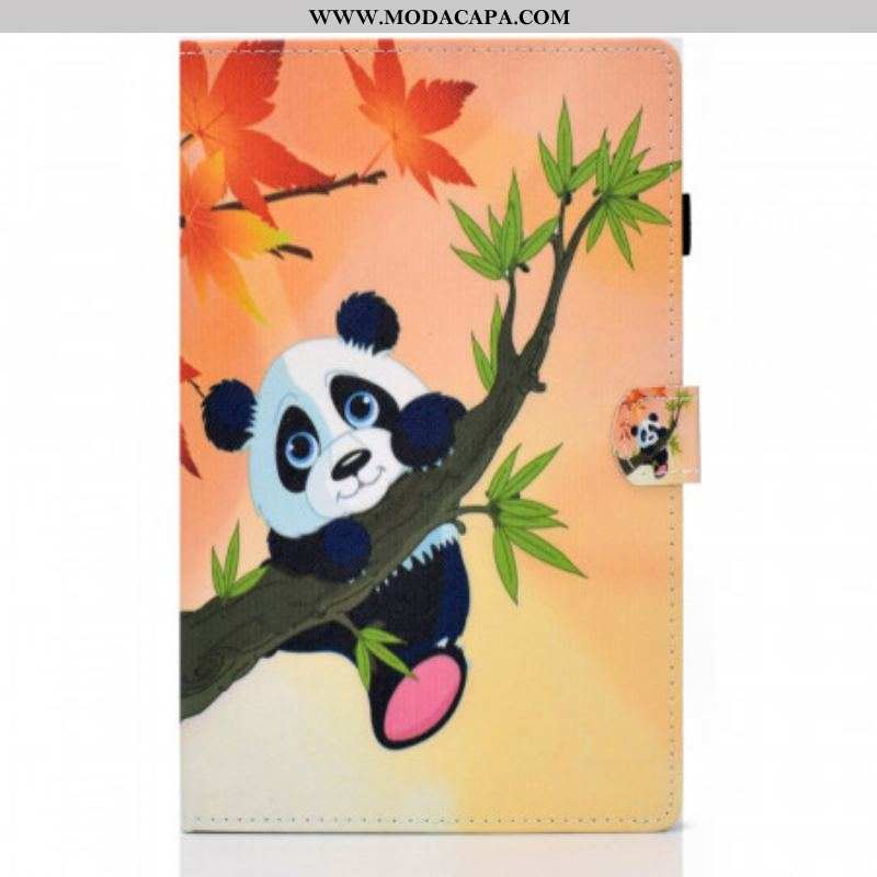 Capa Folio Para Samsung Galaxy Tab A8 (2021) Panda Fofo