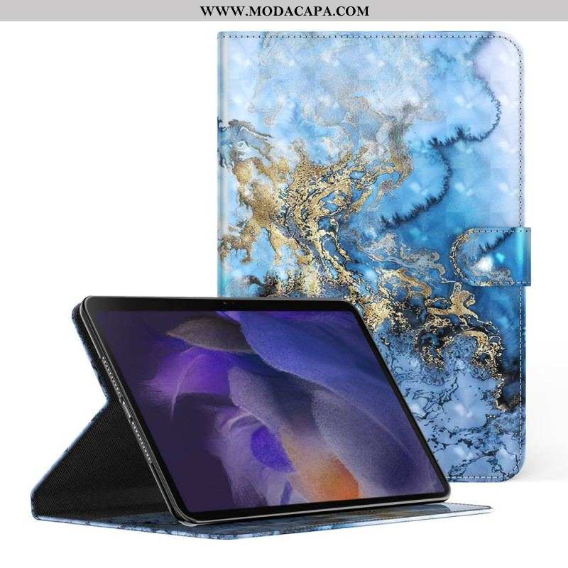 Capa De Couro Para Samsung Galaxy Tab A8 (2021) Mármore