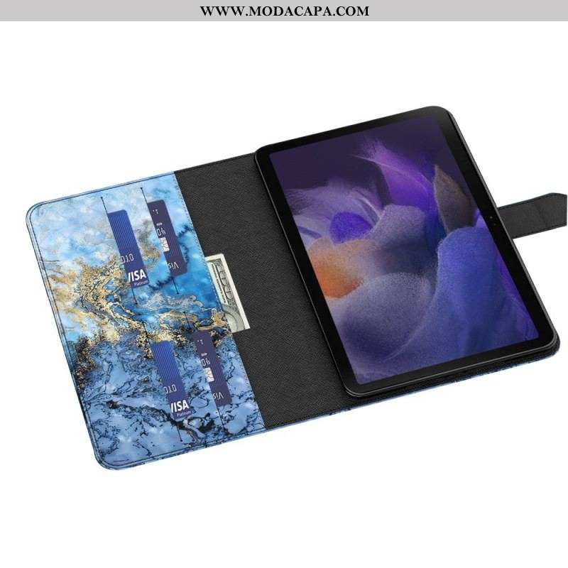 Capa De Couro Para Samsung Galaxy Tab A8 (2021) Mármore