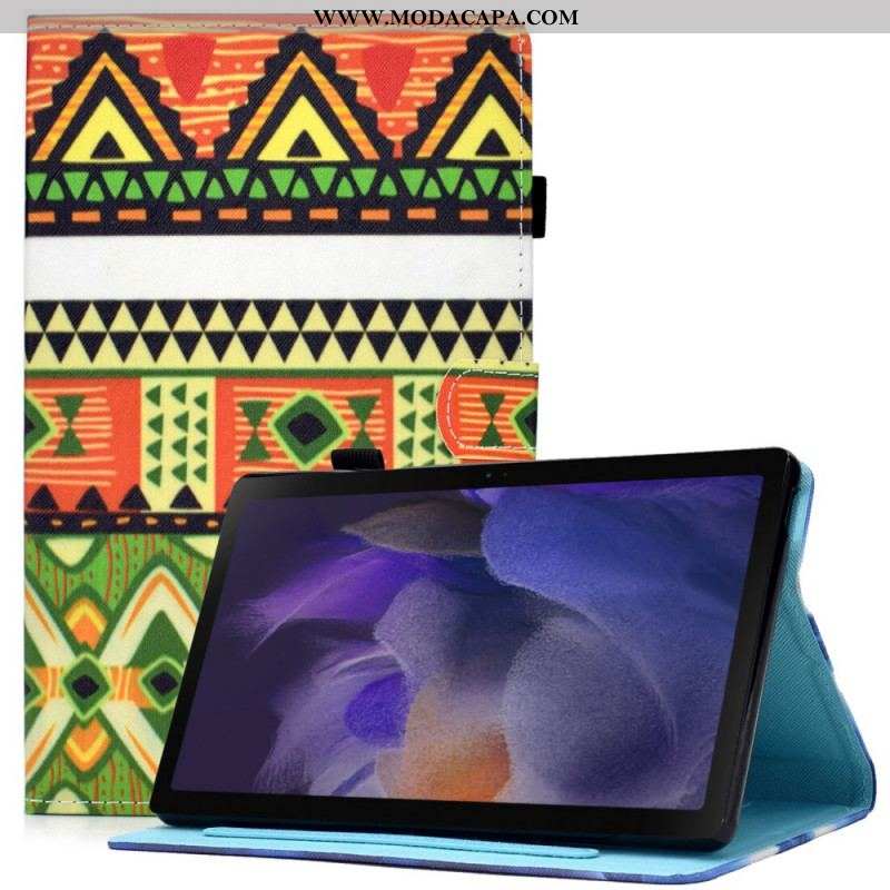 Capa De Couro Para Samsung Galaxy Tab A8 (2021) Asteca