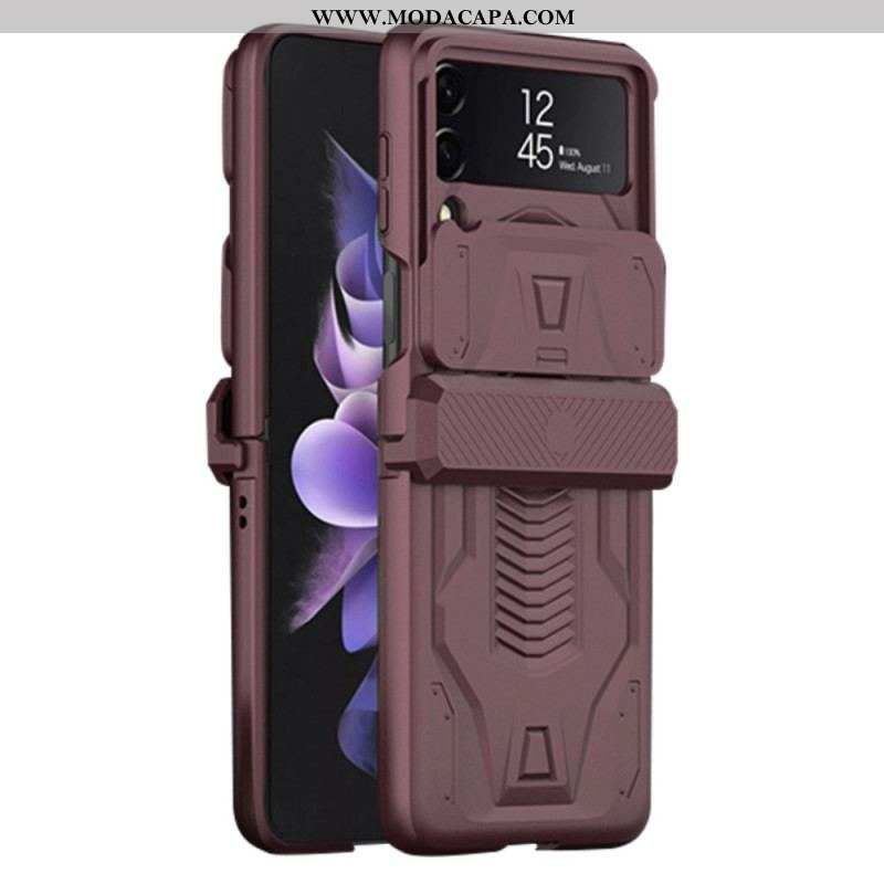 Capa Para Samsung Galaxy Z Flip 4 De Couro Ultra Resistente Gkk