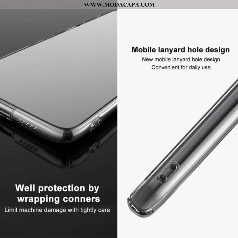 Capa Para Samsung Galaxy Z Flip 4 De Couro Imak Transparente