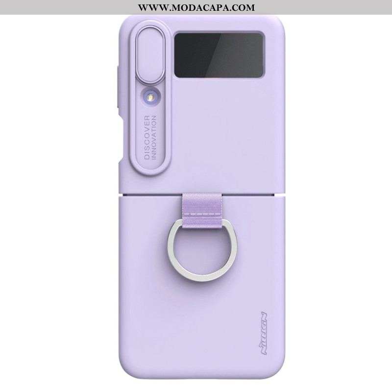 Capa Para Samsung Galaxy Z Flip 4 De Couro Nillkin