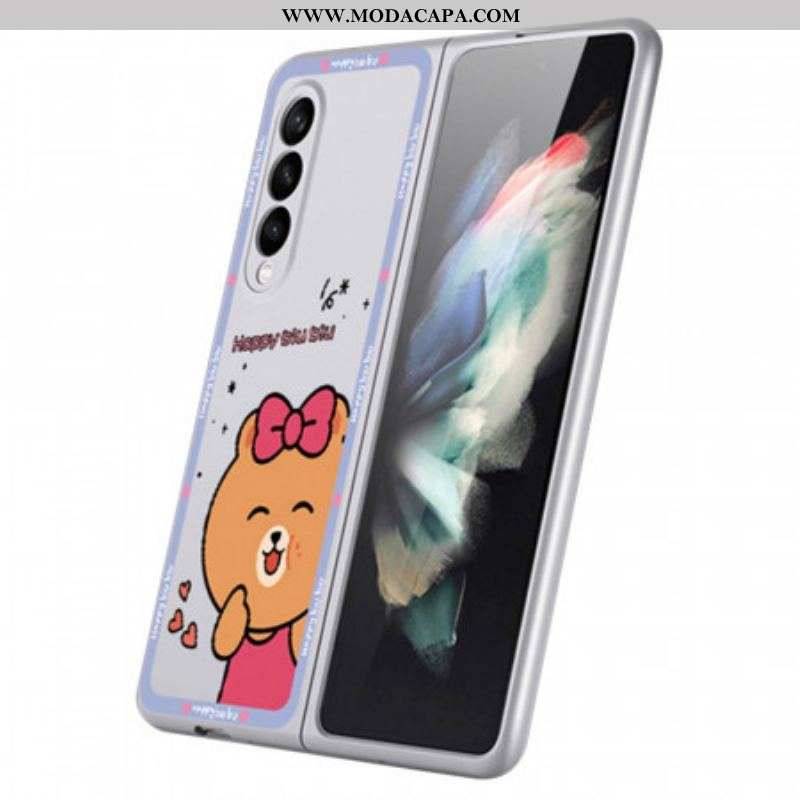 Capa Para Samsung Galaxy Z Fold 3 5G Ursinho Feminino