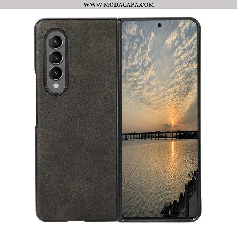 Capa Para Samsung Galaxy Z Fold 3 5G Couro Sintético