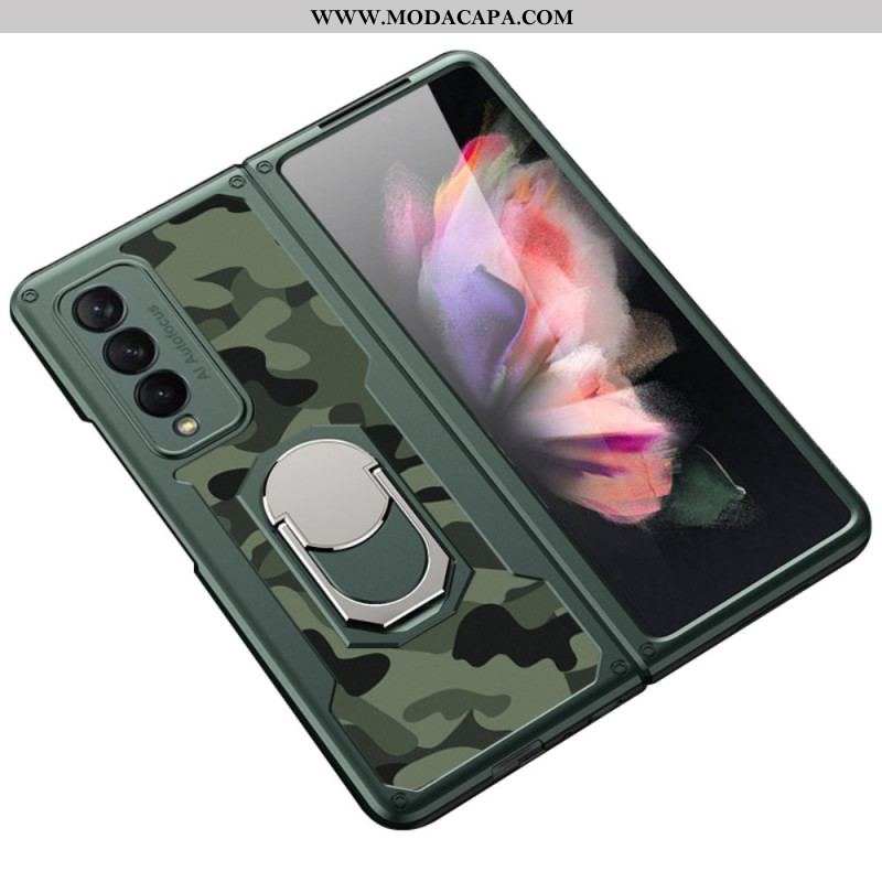 Capa Para Samsung Galaxy Z Fold 3 5G Suporte De Anel De Camuflagem Gkk
