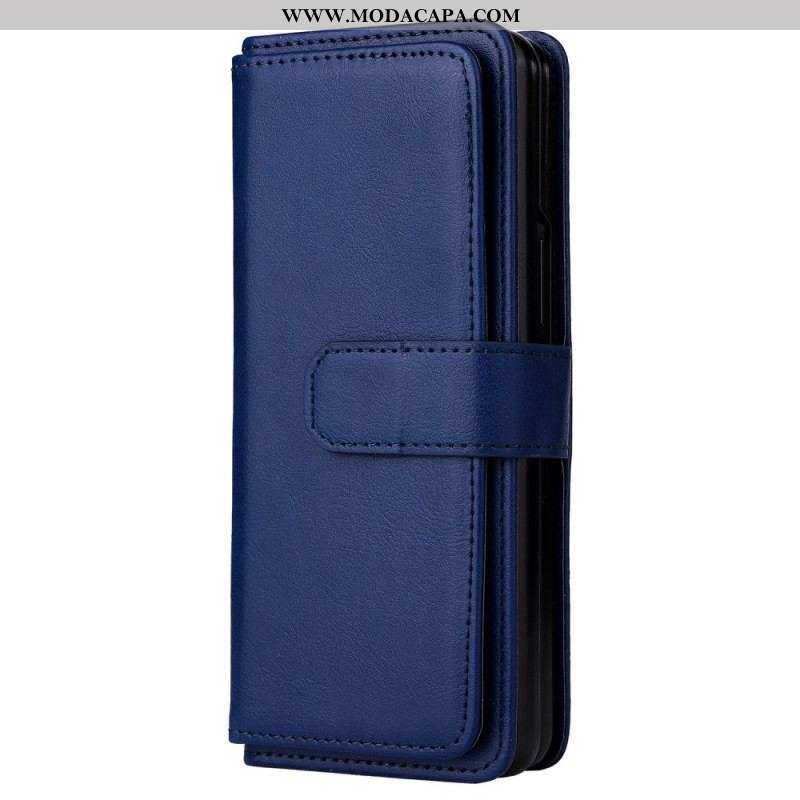 Capa Folio Para Samsung Galaxy Z Fold 3 5G Porta-moedas Empresarial Multifuncional