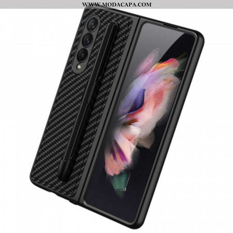 Capa Para Samsung Galaxy Z Fold 3 5G Suporte Para Caneta De Fibra De Carbono Gkk