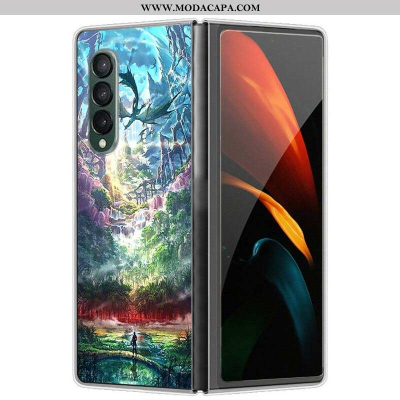 Capa Para Samsung Galaxy Z Fold 3 5G Natureza Artística