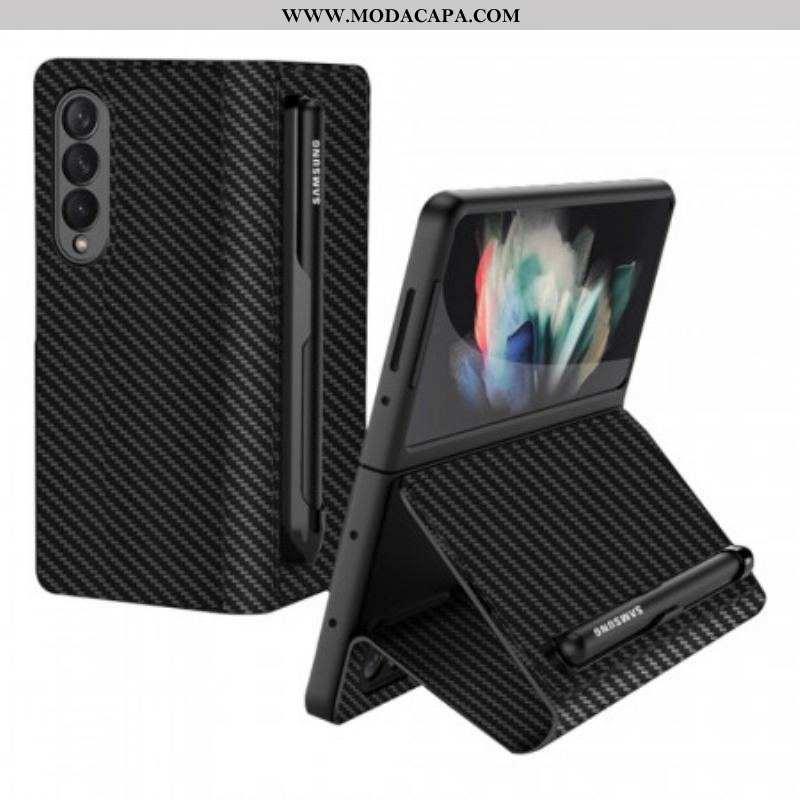 Capa De Celular Para Samsung Galaxy Z Fold 3 5G Flip Suporte Para Caneta De Fibra De Carbono