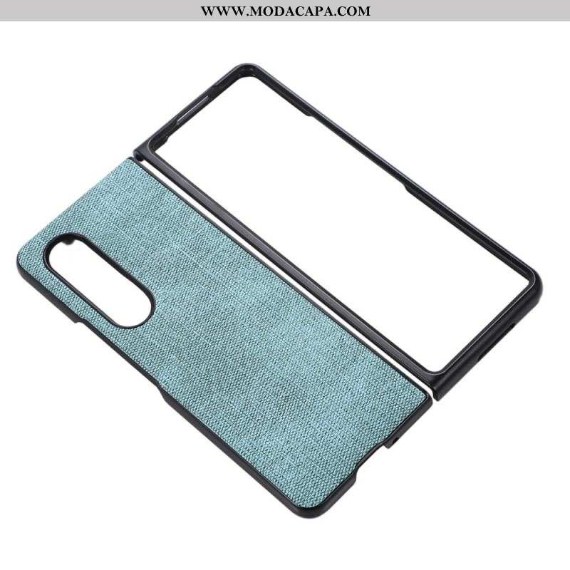 Capa Para Samsung Galaxy Z Fold 4 Couro Sintético Tecido