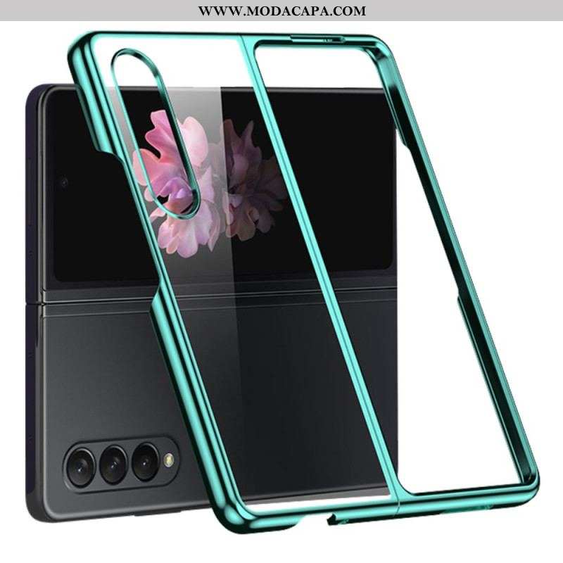 Capa Para Samsung Galaxy Z Fold 4 Metálico Transparente