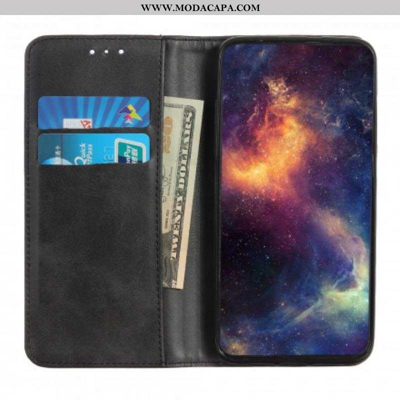 Capa De Celular Para Sony Xperia 1 III Flip Couro Rachado Elegância