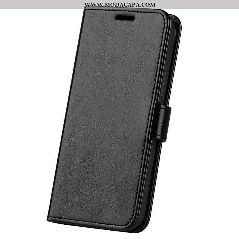 Capa Flip Para Sony Xperia 1 IV Couro Falso Vintage