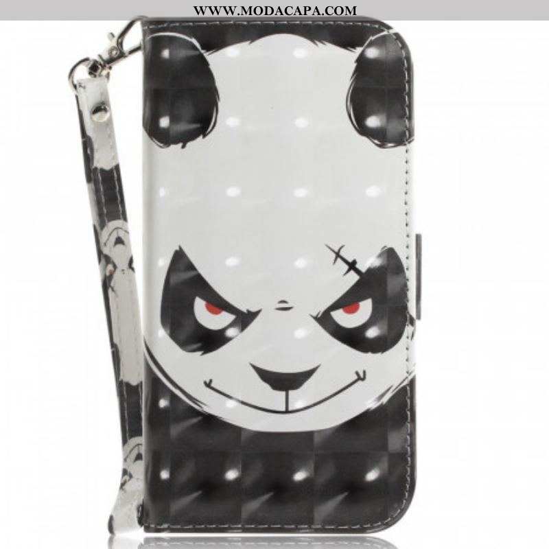 Capa Flip Para Sony Xperia 1 IV De Cordão Strappy Panda