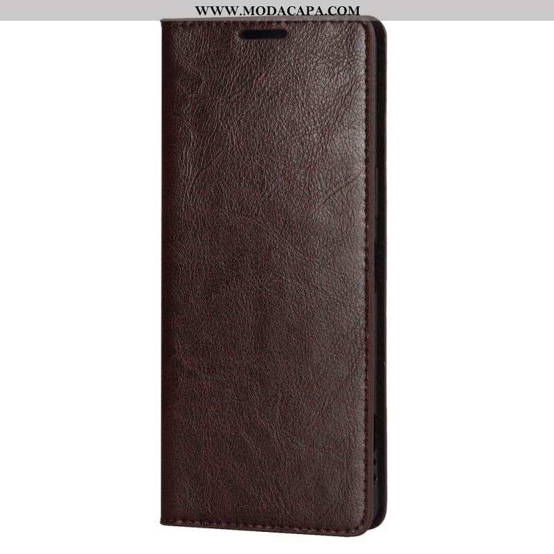 Capa De Celular Para Sony Xperia 1 IV Flip Couro Genuíno