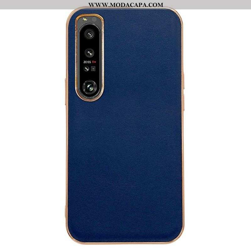 Capa Para Sony Xperia 1 IV Cor De Couro Genuíno