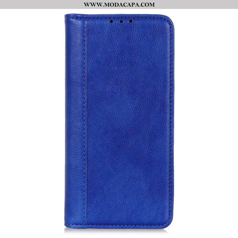 Capa De Celular Para Sony Xperia 1 IV Flip Clássico Couro Rachado