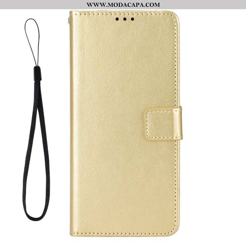 Capa Flip Para Sony Xperia 1 IV De Cordão Tiras Chamativas