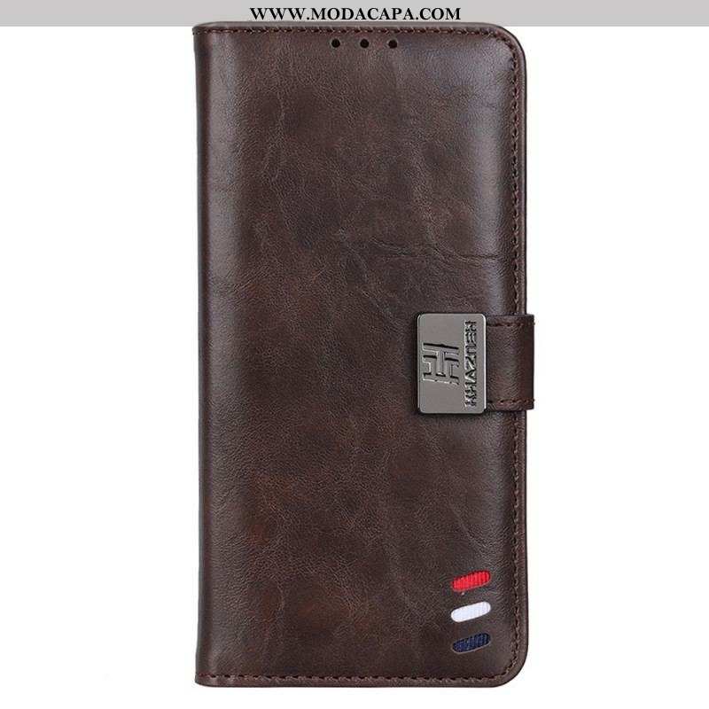 Capa Flip Para Sony Xperia 1 IV Fecho Prata Tricolor