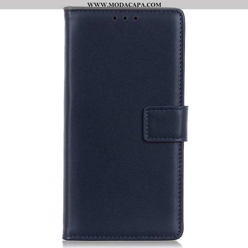 Capa Em Pele Para Sony Xperia 1 IV Couro Sintético Liso