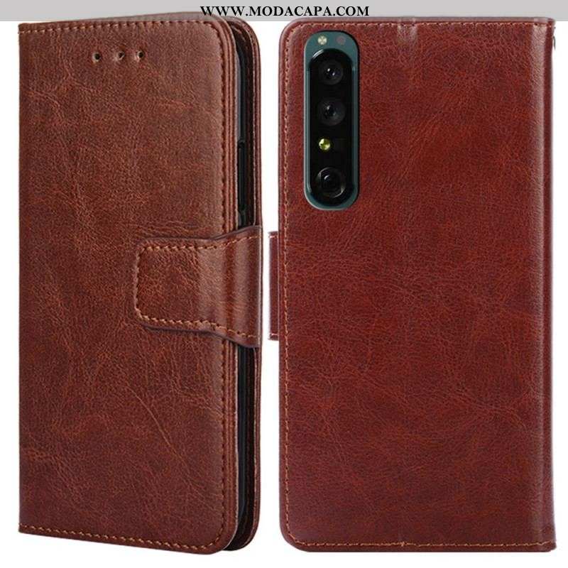 Capa Flip Para Sony Xperia 1 IV Estilo Vintage