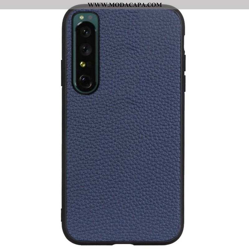 Capa Para Sony Xperia 1 IV Couro Genuíno Híbrido