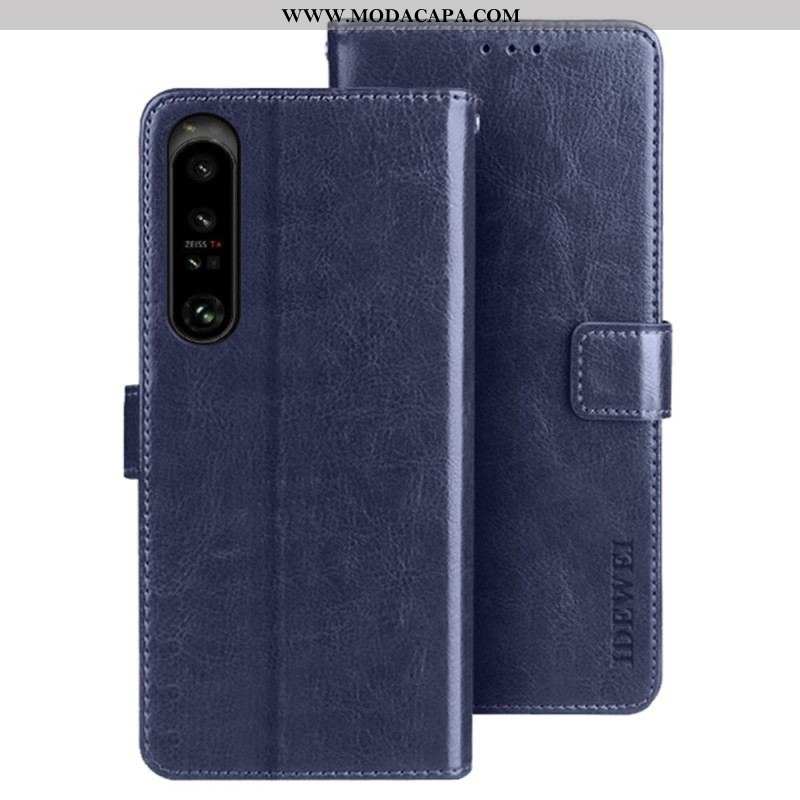 Capa Folio Para Sony Xperia 1 IV Imitação De Couro Idewei