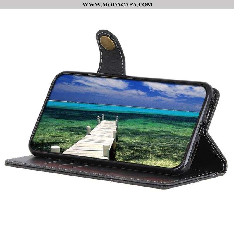 Capa Folio Para Sony Xperia 1 IV Desenho De Costura