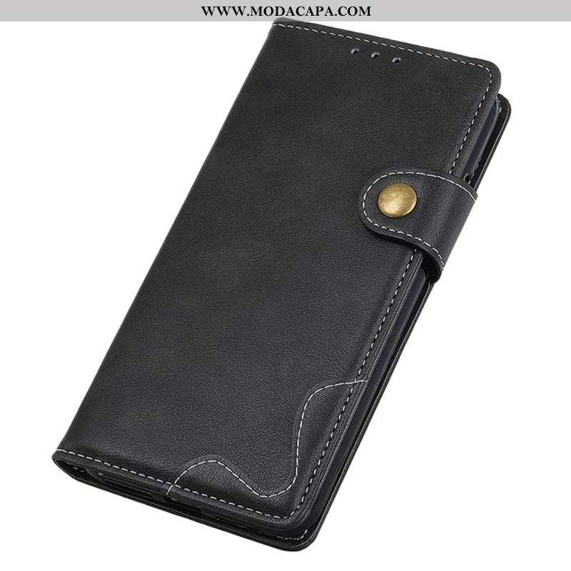 Capa Folio Para Sony Xperia 1 IV Desenho De Costura