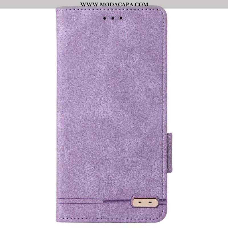 Capa De Couro Para Sony Xperia 10 IV Elegância Sutil