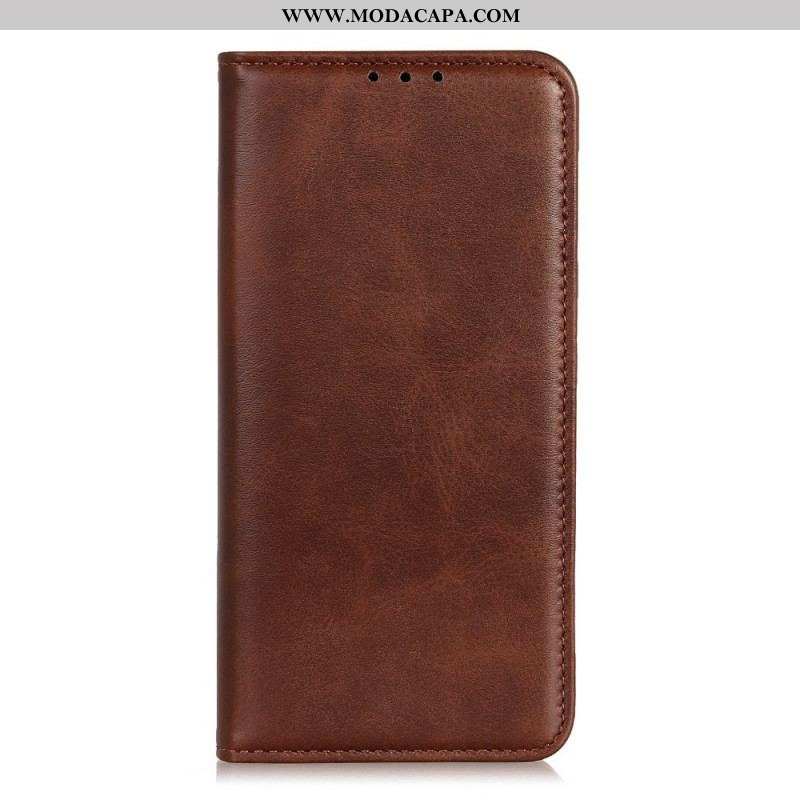 Capa De Celular Para Sony Xperia 10 IV Flip Couro Rachado