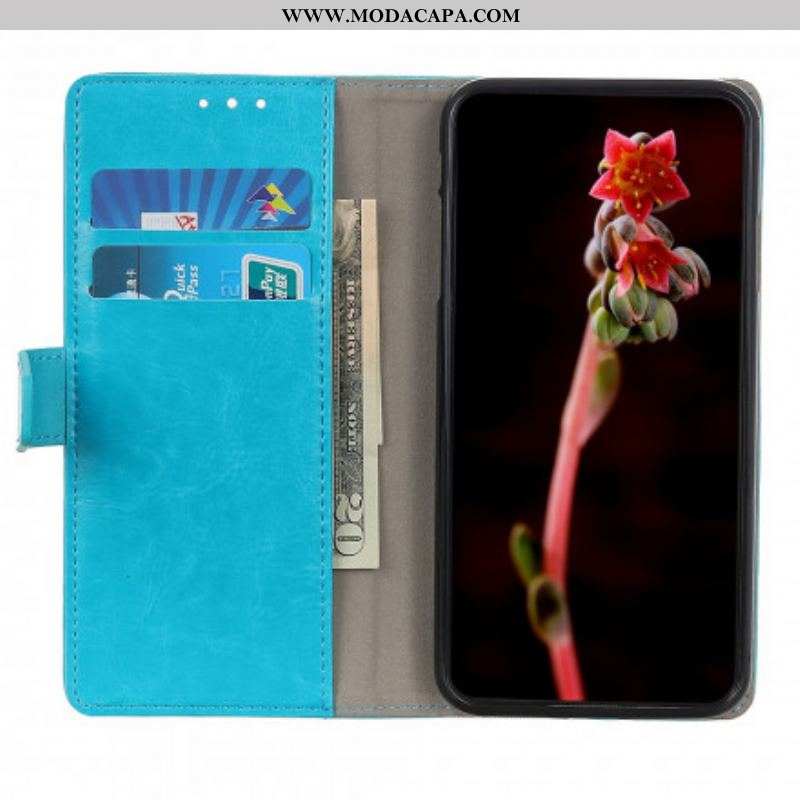 Capa Flip Para Sony Xperia 5 III Efeito Couro Clássico