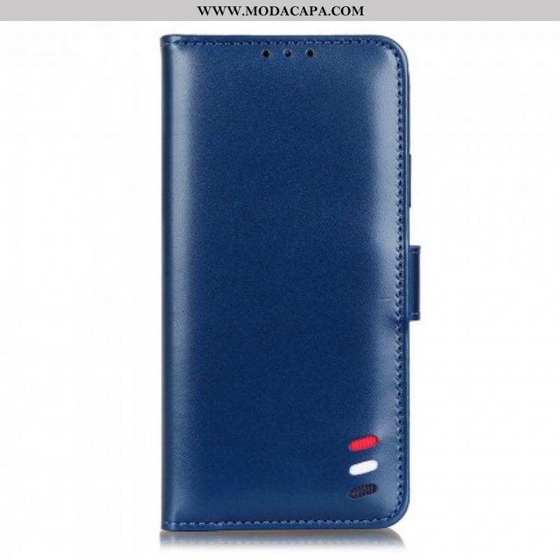 Capa Flip Para Sony Xperia 5 III Efeito Couro Tricolor