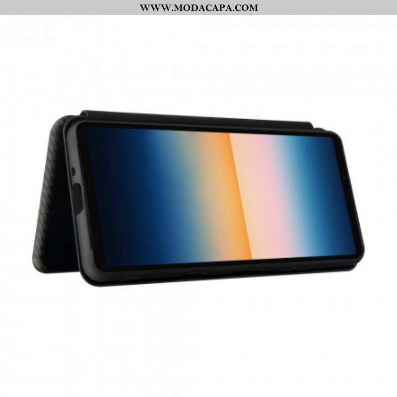Capa De Celular Para Sony Xperia 5 III Flip Silicone De Carbono Colorido